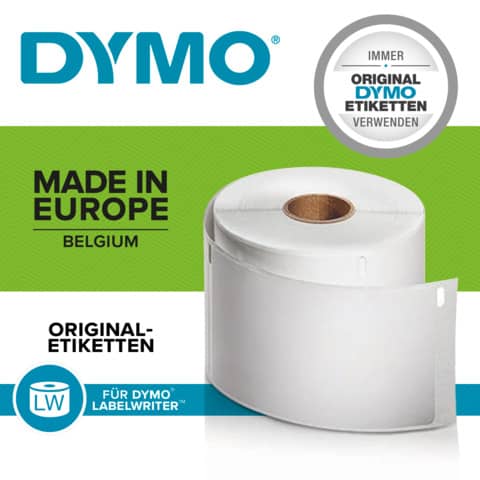 Rotoli da 220 etichette Dymo LabelWriter Spediz./Badge 101x54 mm bianco value pack da 12 rotoli - S0722420